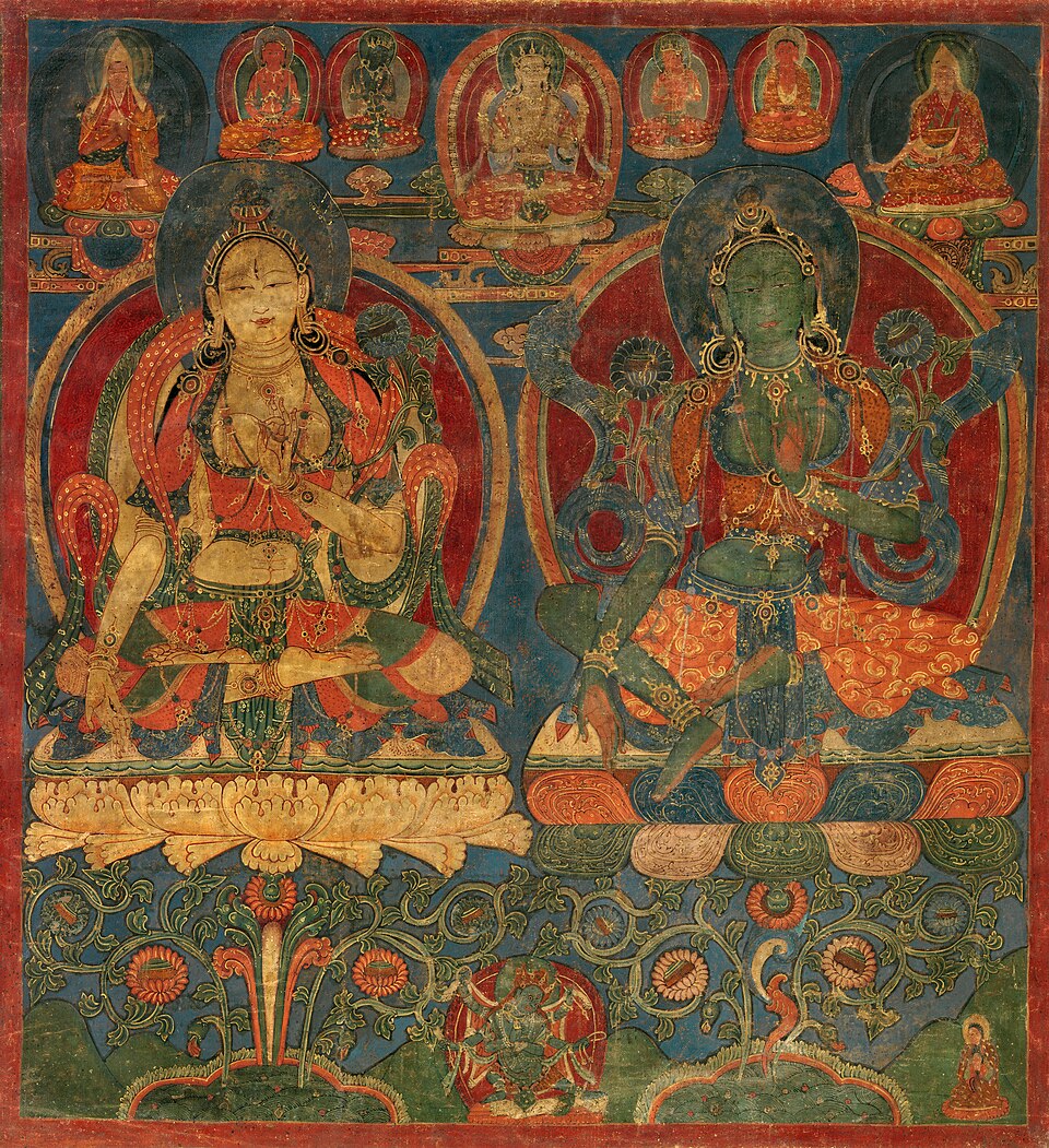 White & Green Tara Thangka